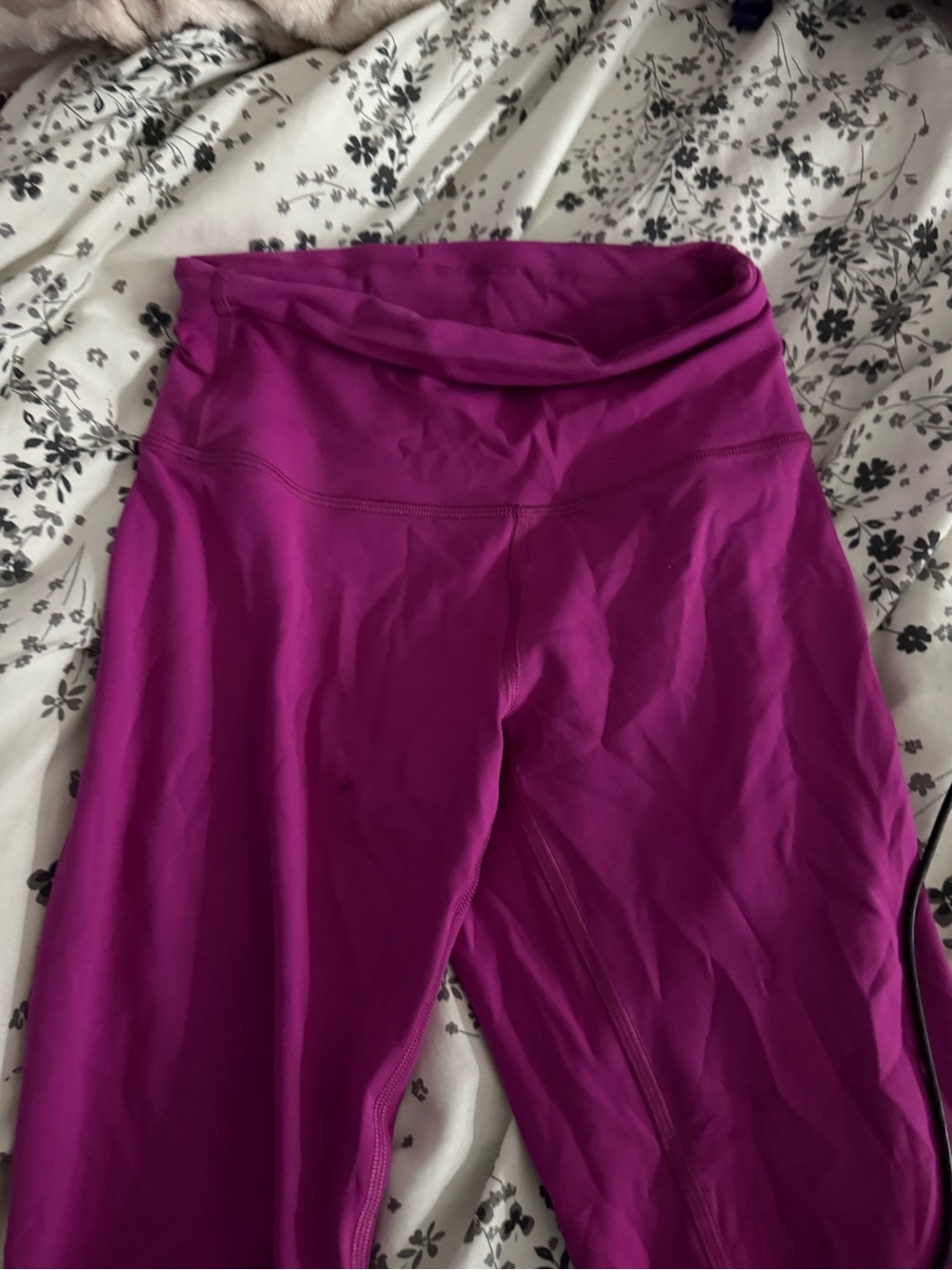 High-Waist Magenta Workout Leggings